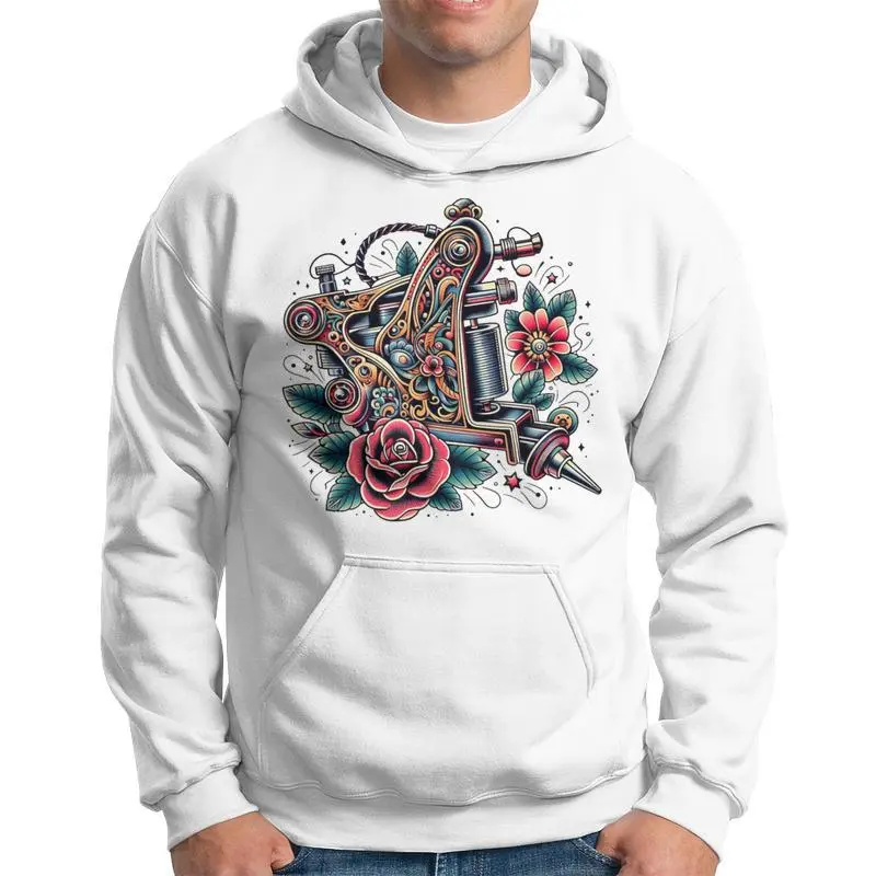 Old School Tattoo Coil Machine Hoodie