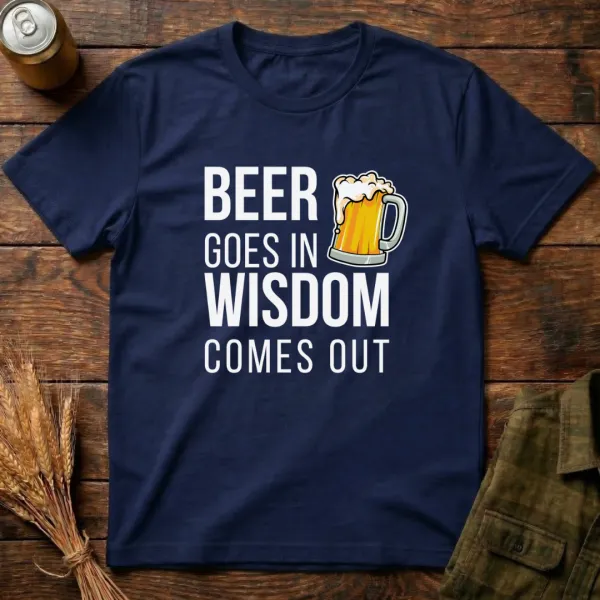 Beer Wisdom Graphic Cotton T-Shirt