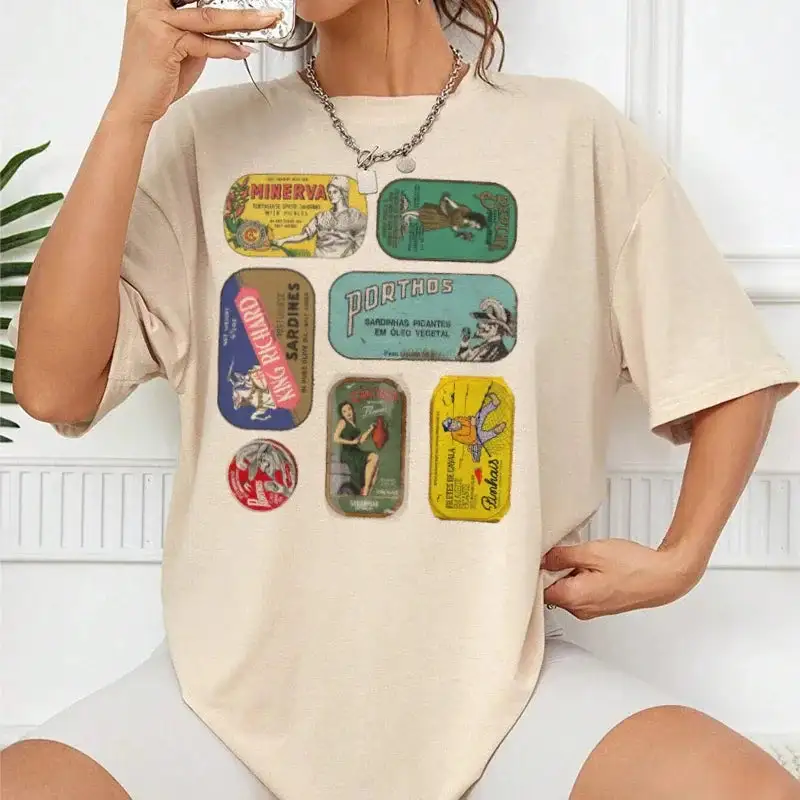 Vintage Can Graphic Cotton T-Shirt