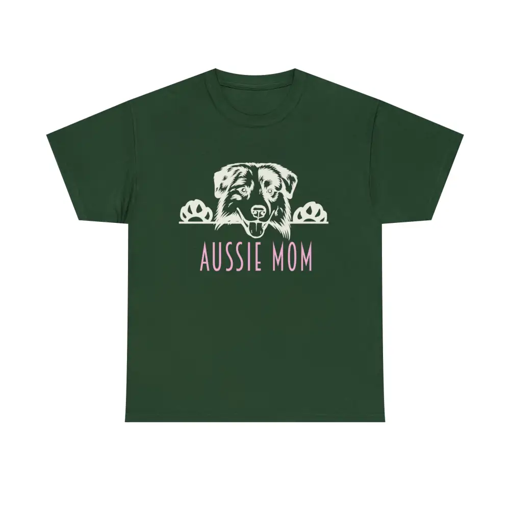 Aussie Mom with Australian Shepherd Dog