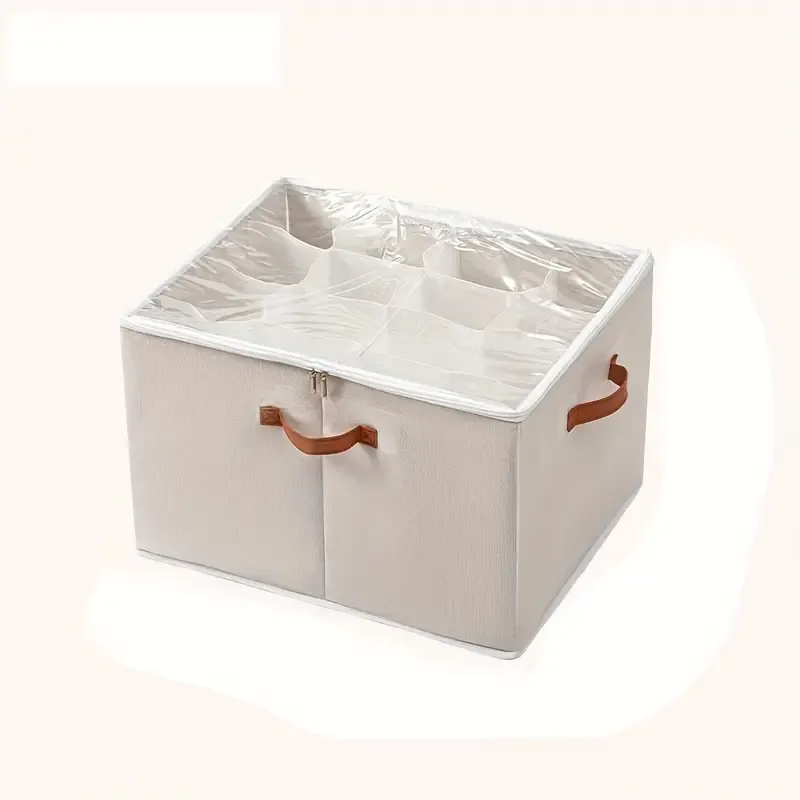A Foldable Storage Box with a Lid And Five Compartments