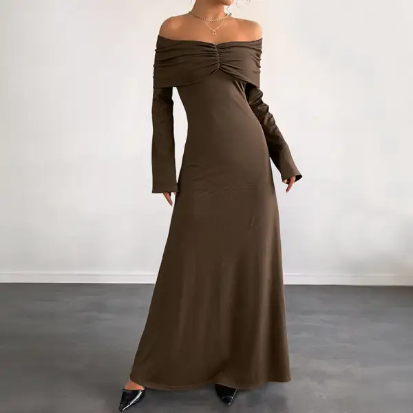 Women's Long-Sleeve Bridal Maxi Dress
