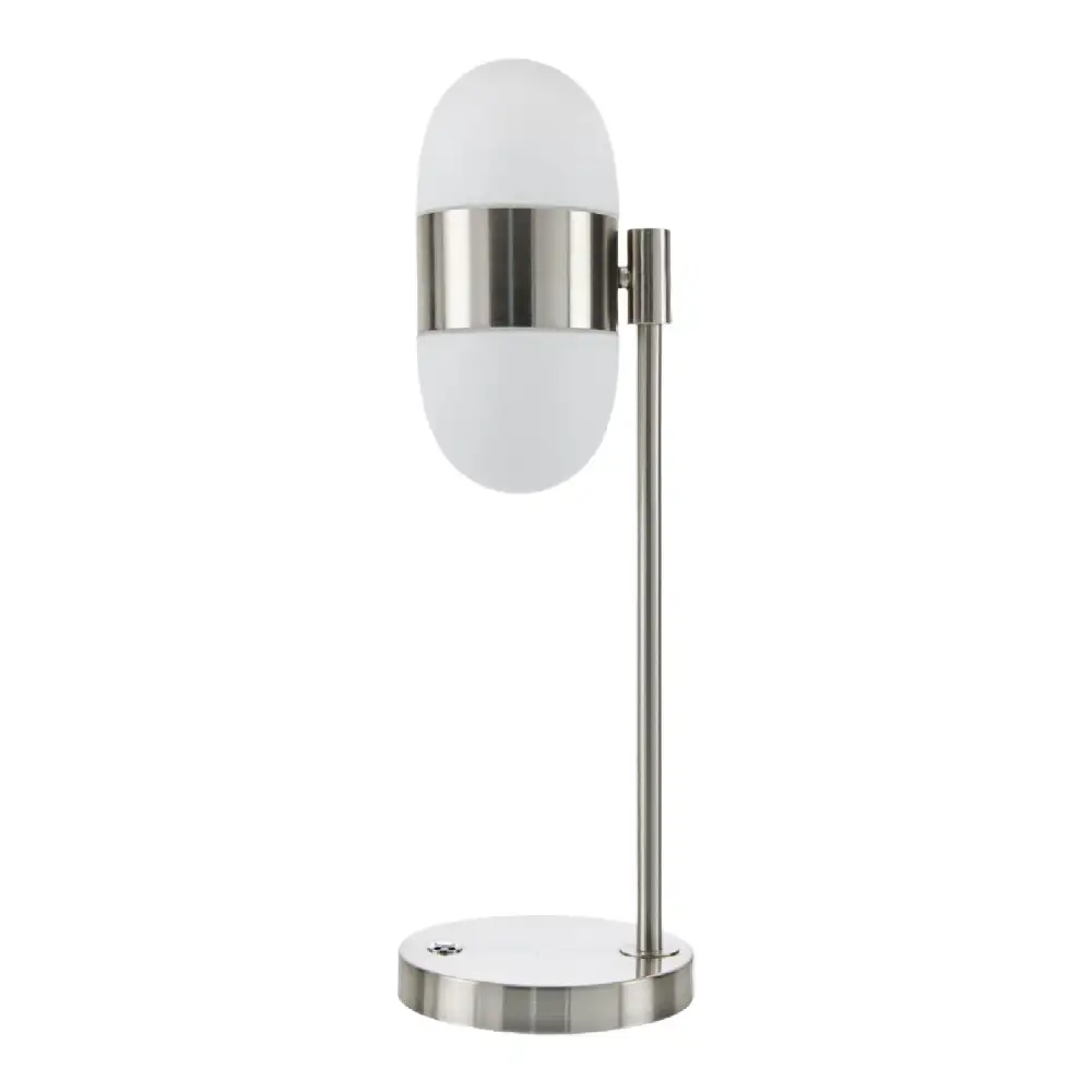 Metal Framed Glass Table Lamp