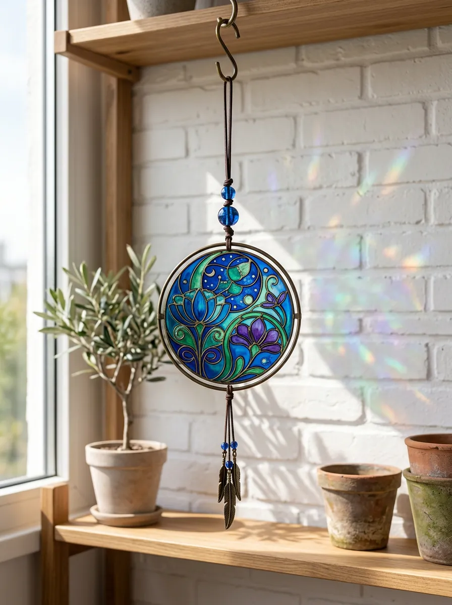 Stained Glass Style Printed Suncatcher