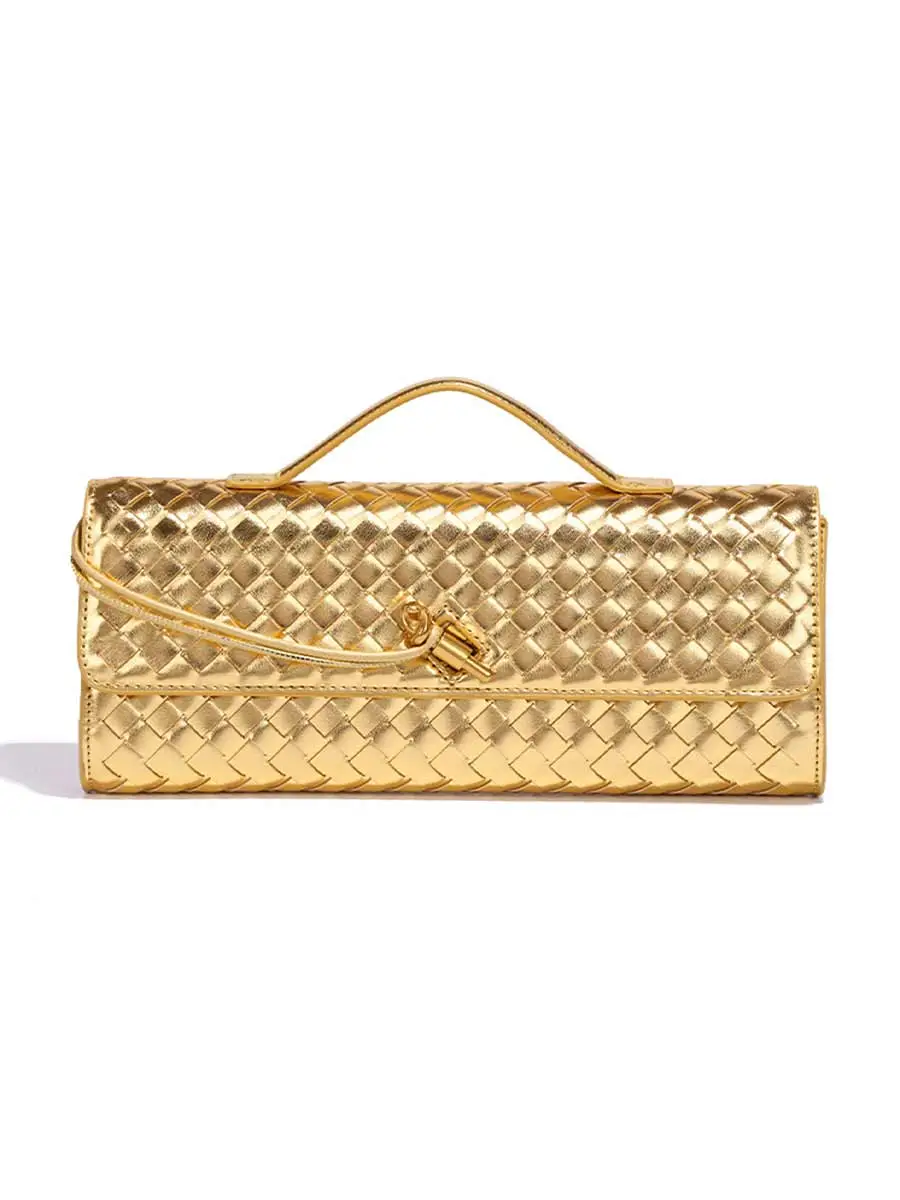 Marcella Woven Leather Clutch Bag