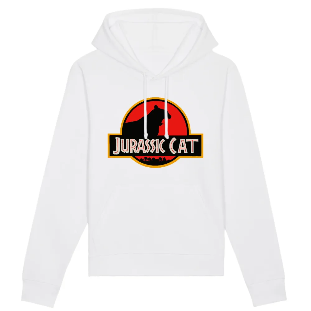 Dino Cat Graphic Pullover Hoodie