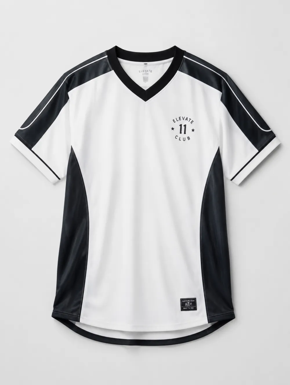Unisex Elevate Club 11 Logo Graphic Printed V-Neck Jersey Shirt