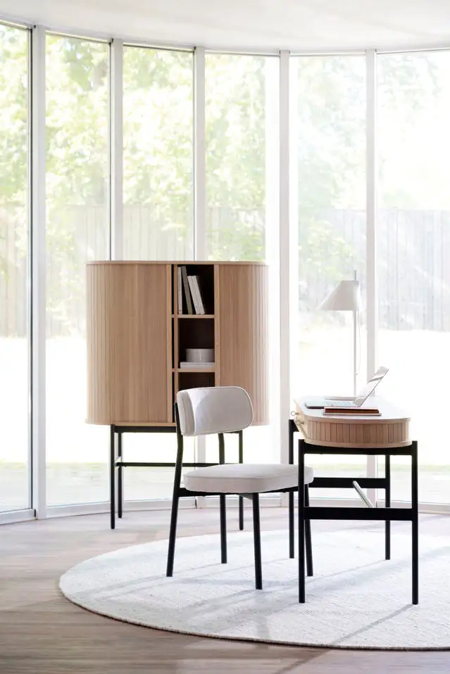 Oval Sliding-Door Cabinet