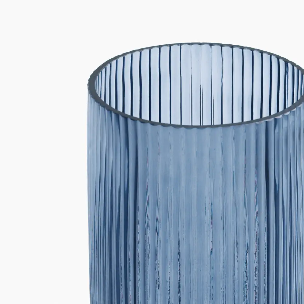 Blue Column Glass Vase