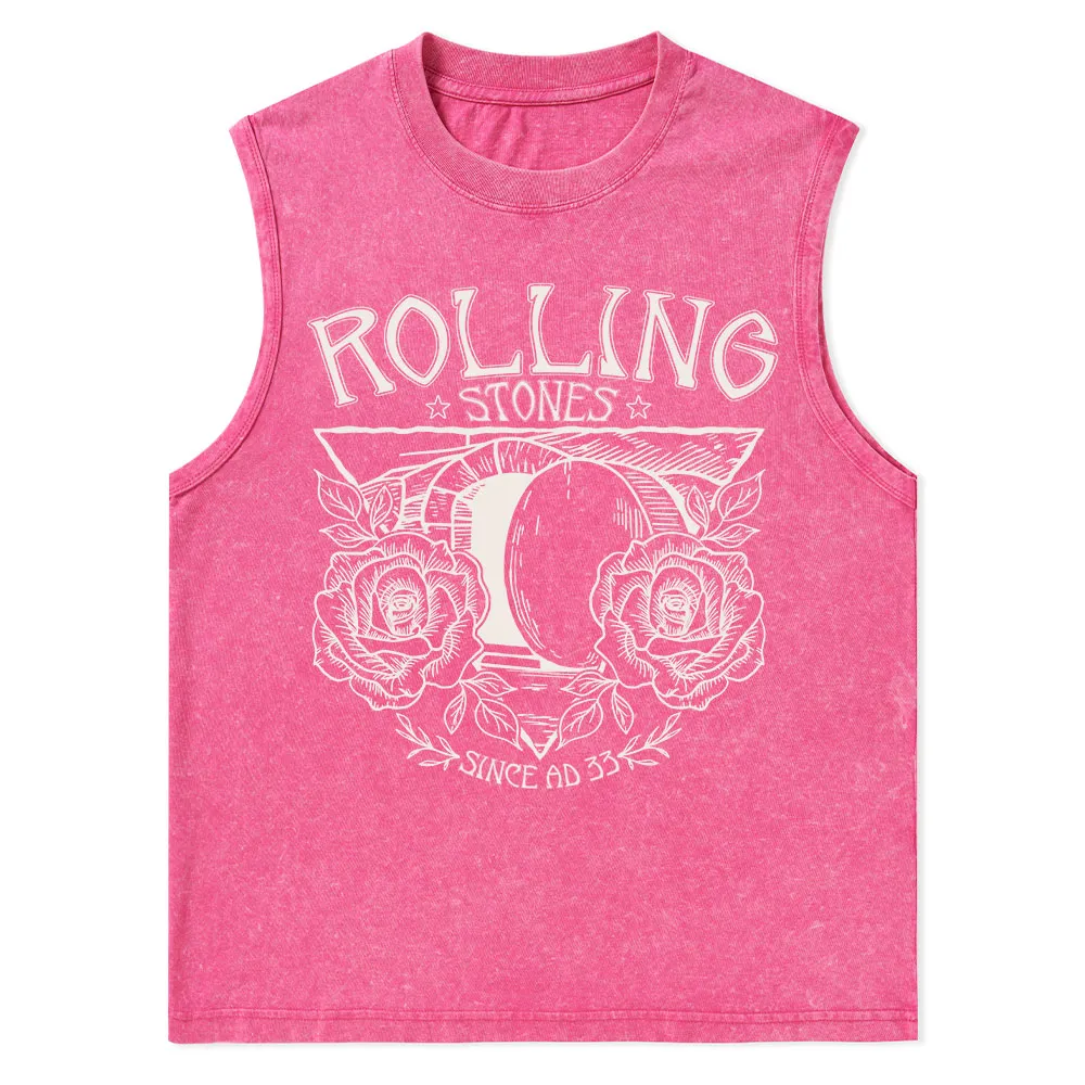 The Stone Was Rolled Away Retro Christian Washed sleeveless Tee