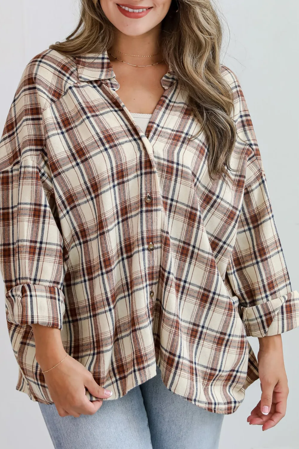 Classic Beige Plaid Flannel