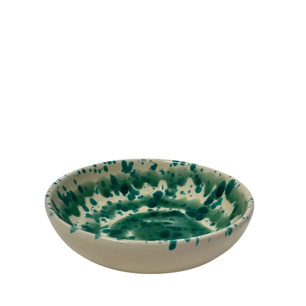 Splatter-Finish Ceramic Breakfast And Aperitivo Bowl