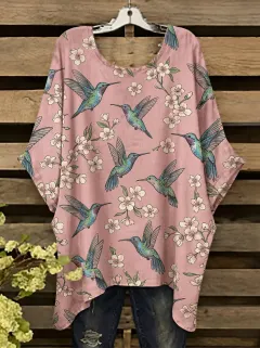 Woodland-Inspired Women's Loose Printed T-Shirt
