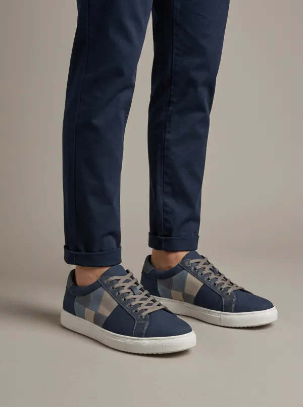 Men's Geometric Patchwork Printed Casual Shoes