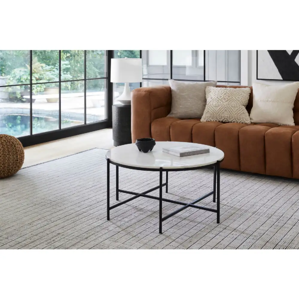 Hand-Loomed Square Pattern Carpet