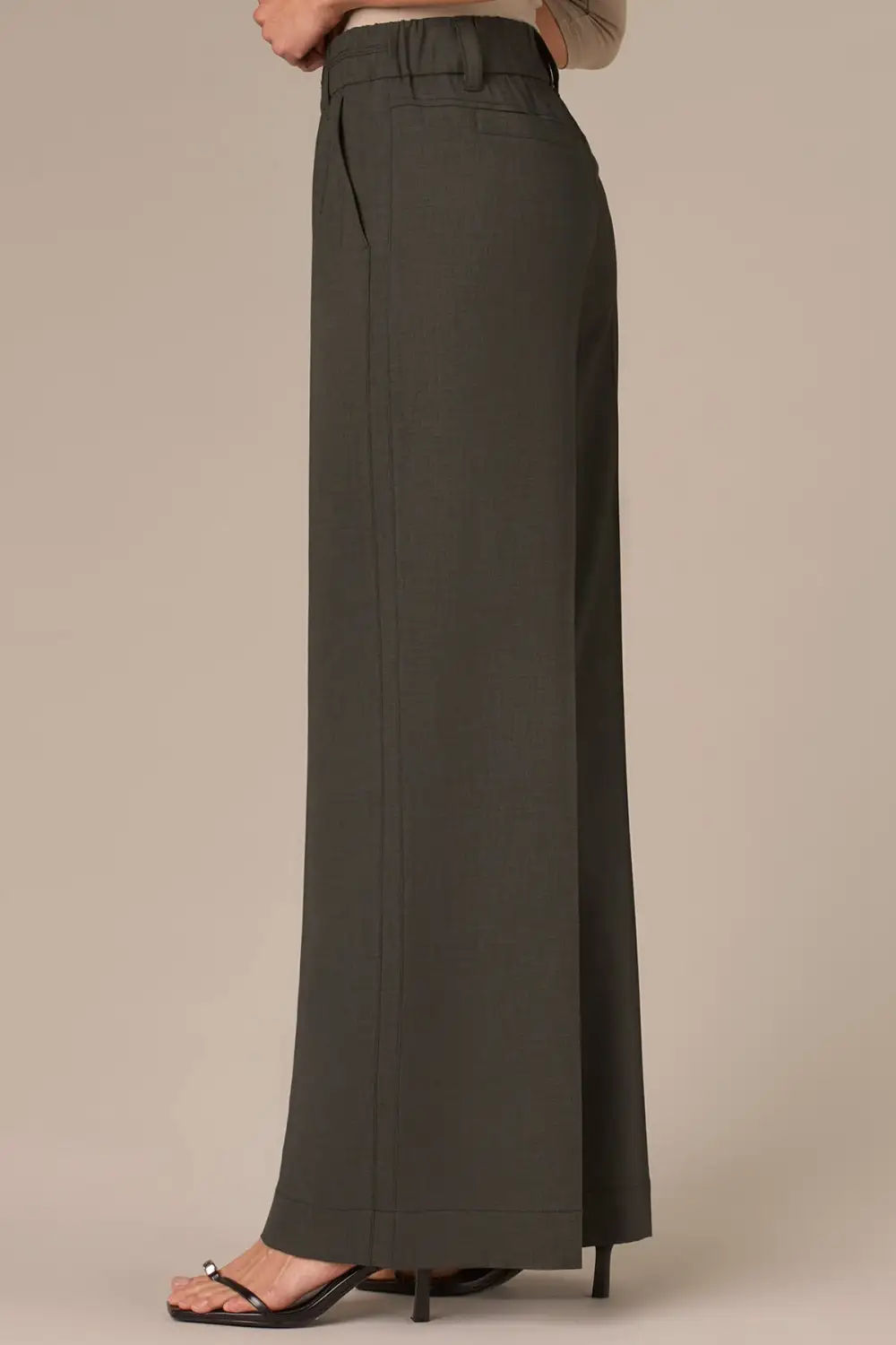 Pull-On Side Seam Tailored Trousers