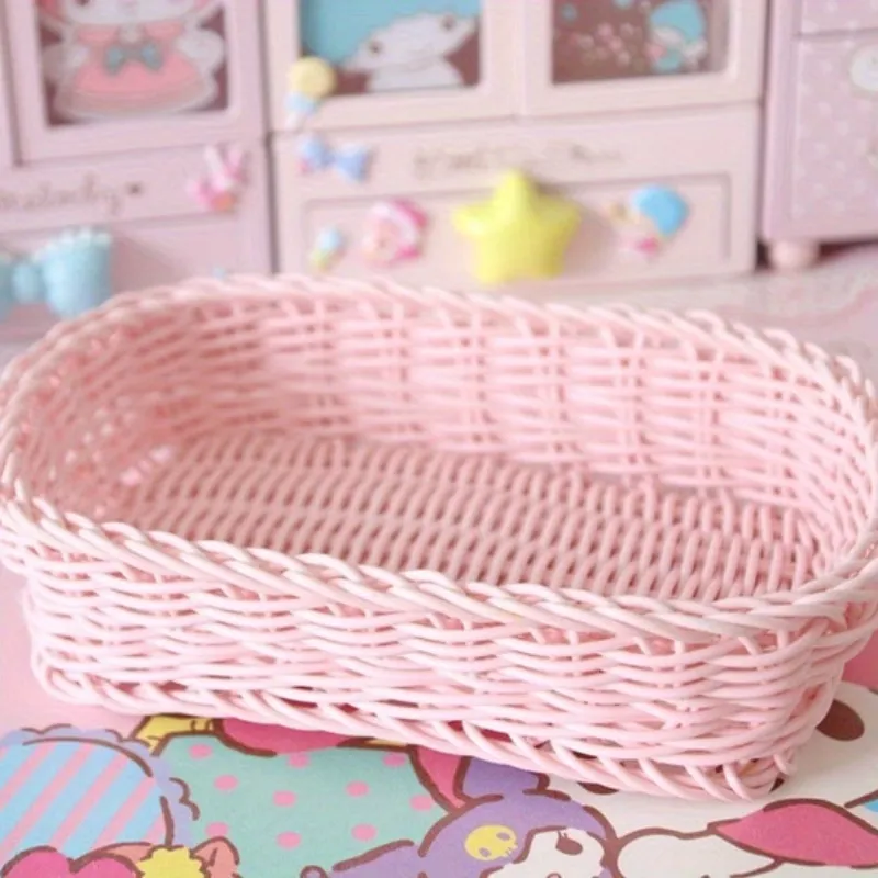 Pastel Woven Storage Basket