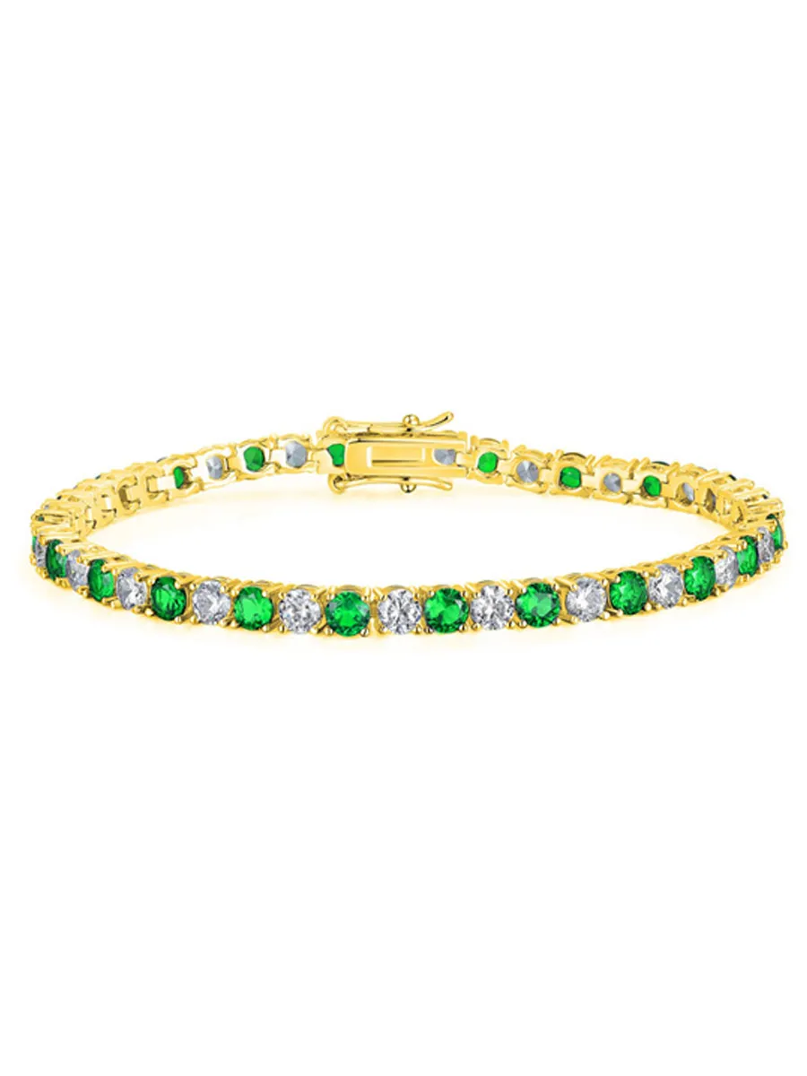Lena Green Diamond Buckle Bracelet