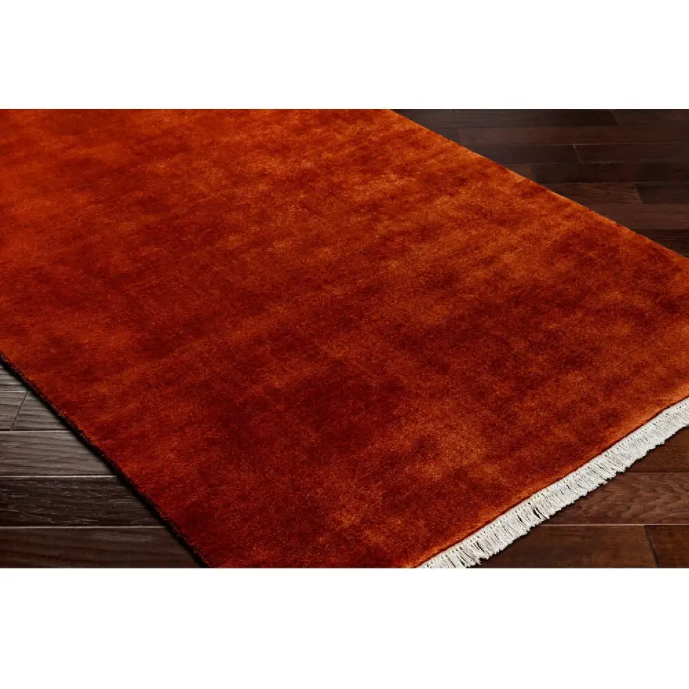 Hand-Loomed Wool Fringe Square Carpet
