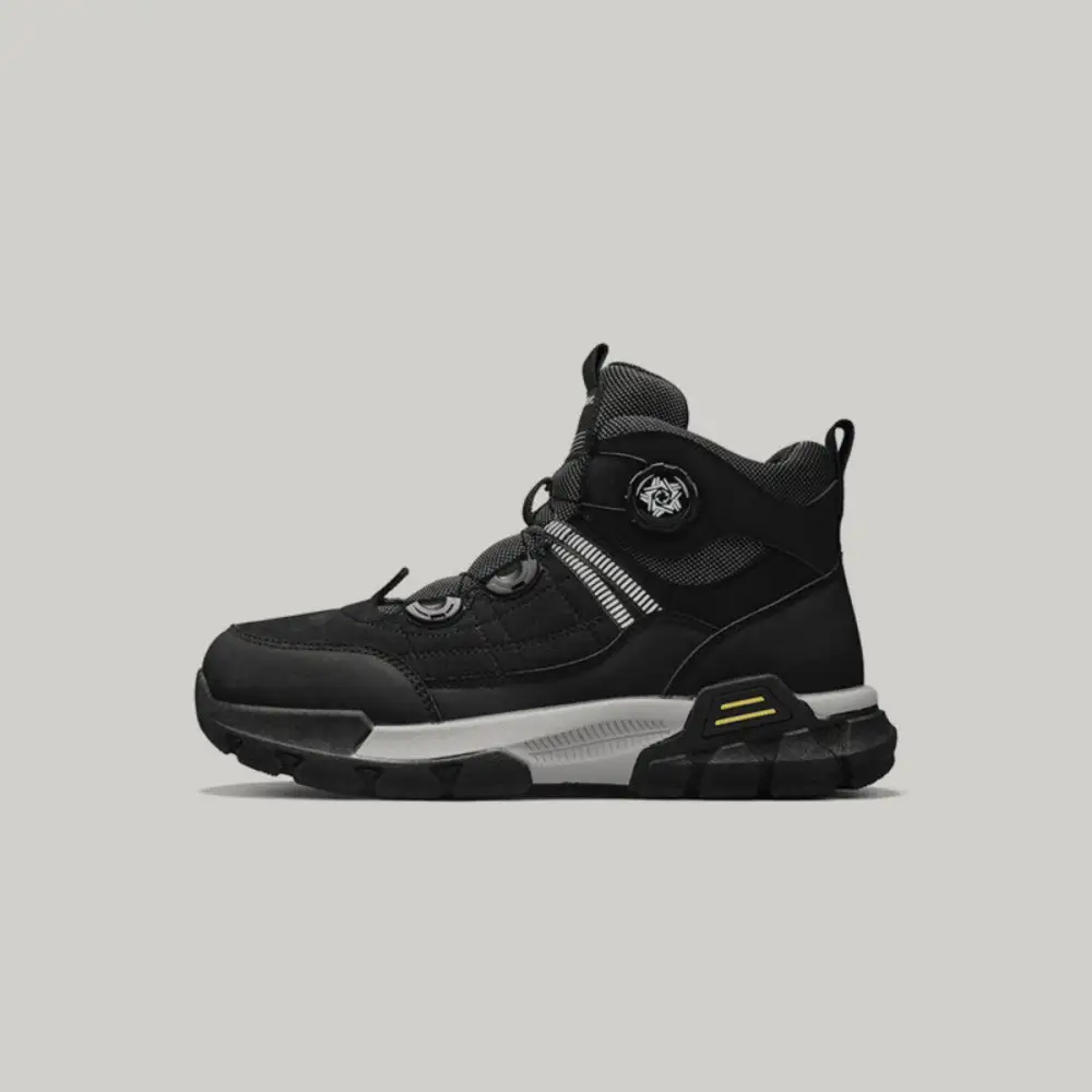 High Top Chunky Sole Lace Up Sneaker Ankle Boots