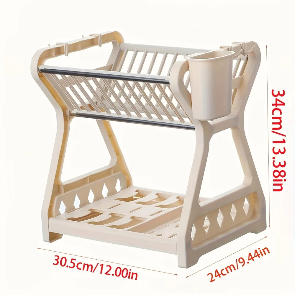 2-Tier Dish Drying Rack