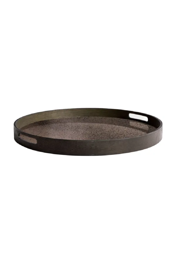 Aged Mirror Round Tray