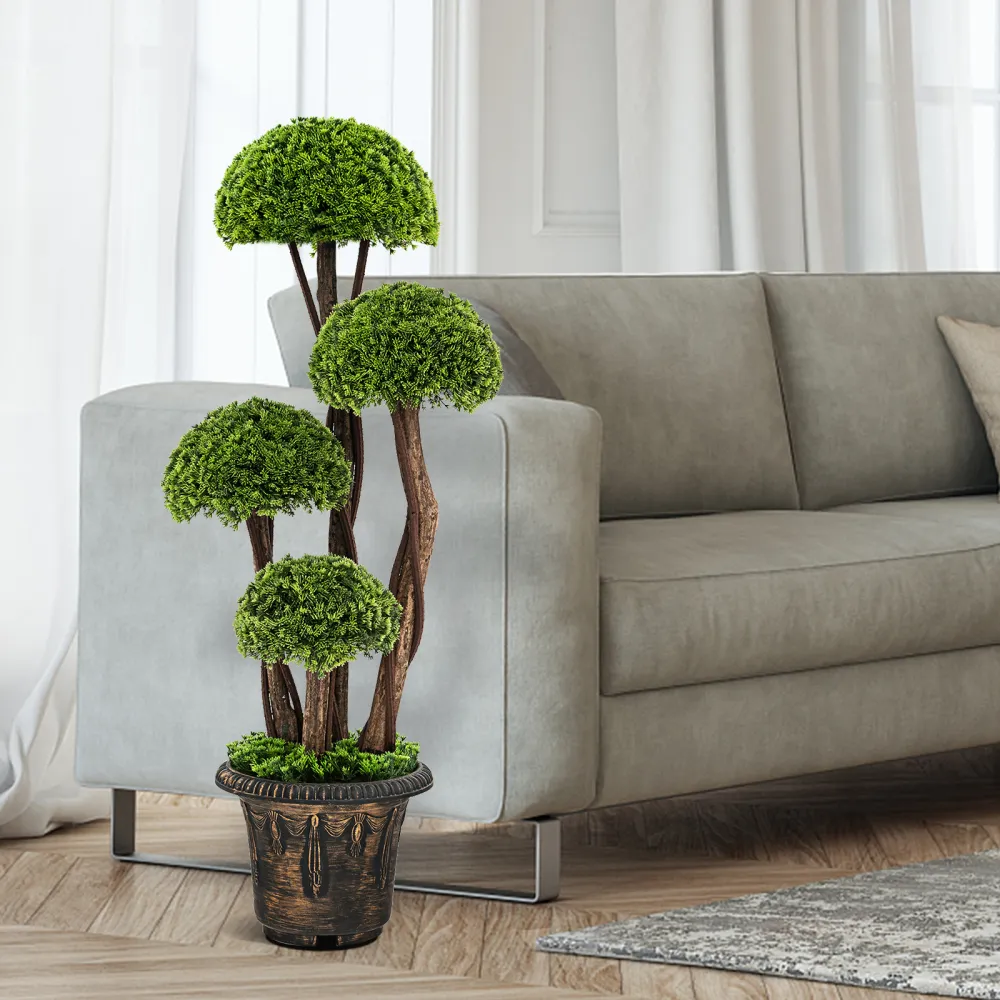 High-Realism Faux Topiary Plant, Perfect for Home and Entryway Classic Decor