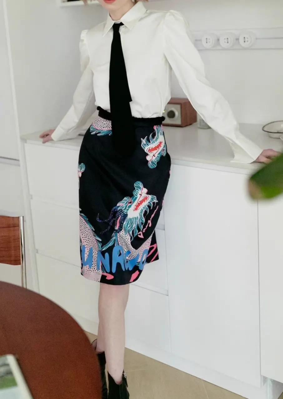 Artful Casual Polyester Skirt