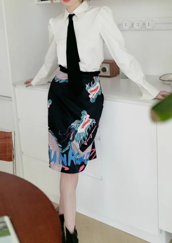 Artful Casual Polyester Skirt