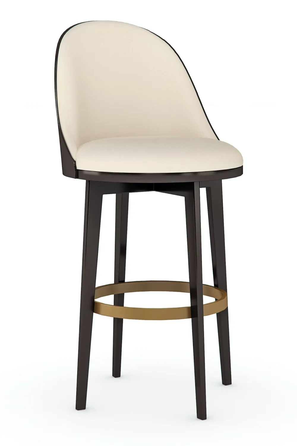 Leather Vegan-Leather Bar Stool