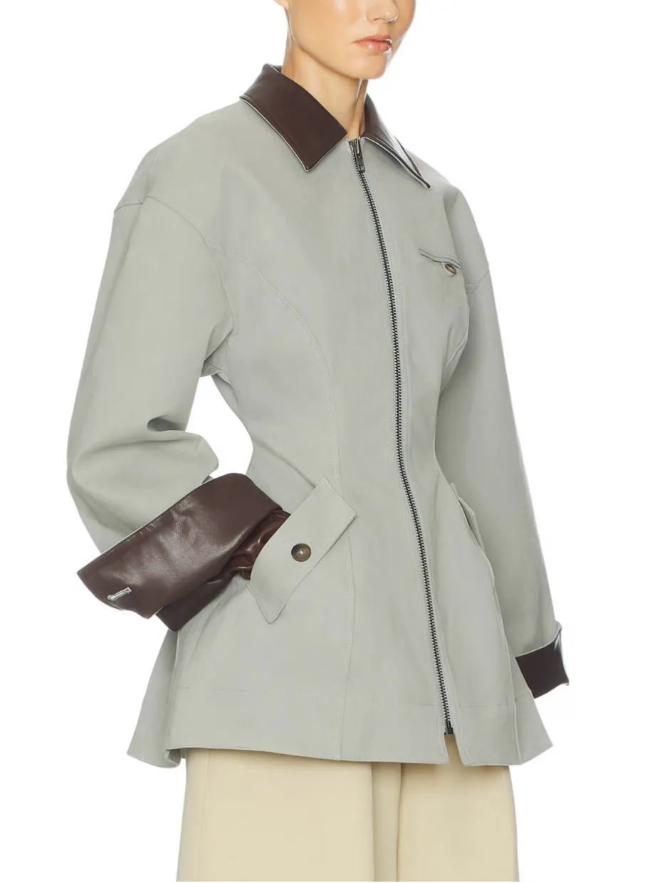 Zip Front Cropped Jacket