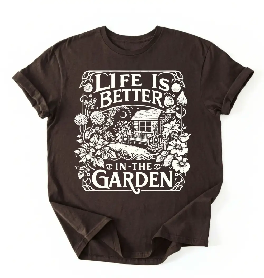 Plant Theme Clean Graphic Cotton Tee