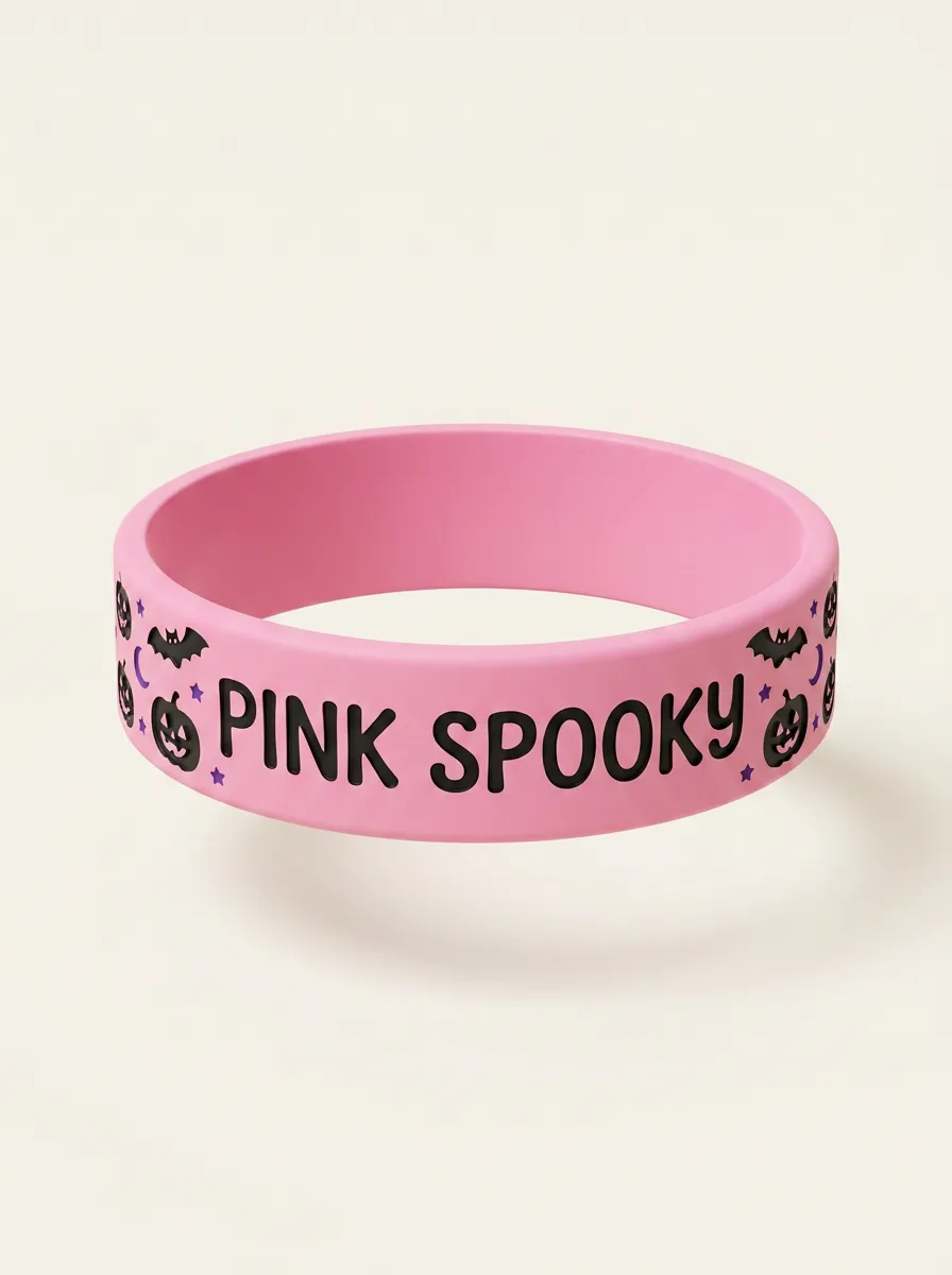 Cute-Spooky Pumpkin Bat Halloween Graphic Wristband