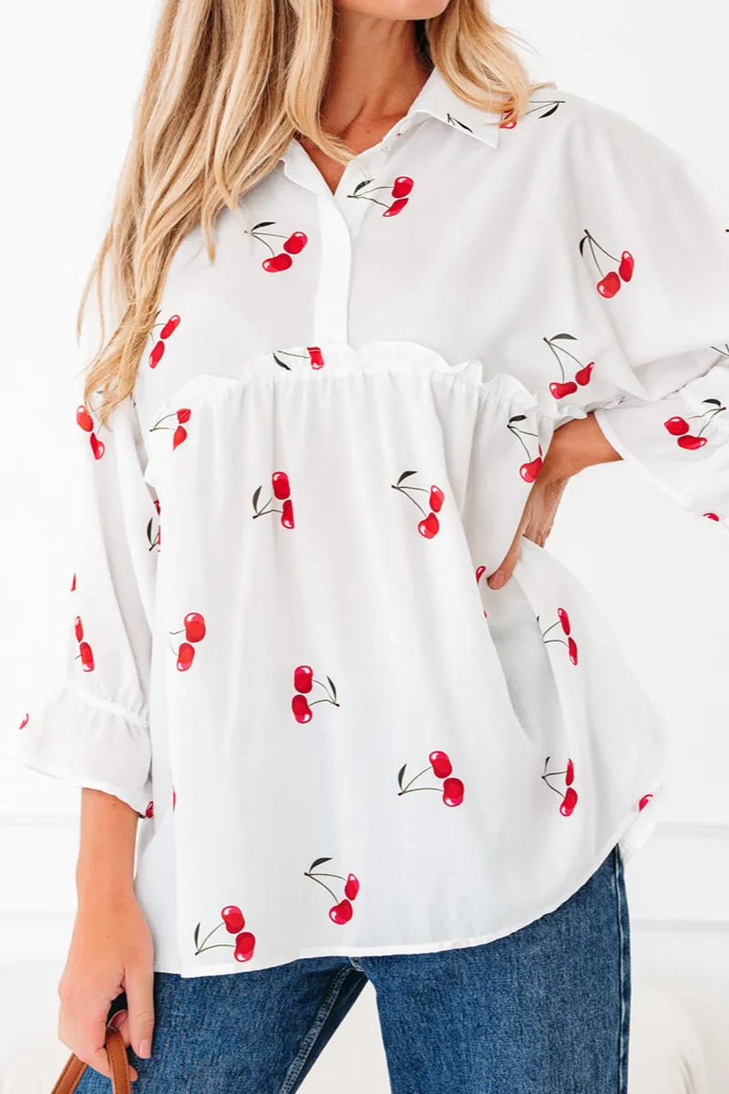 Frilled Collared Blouse
