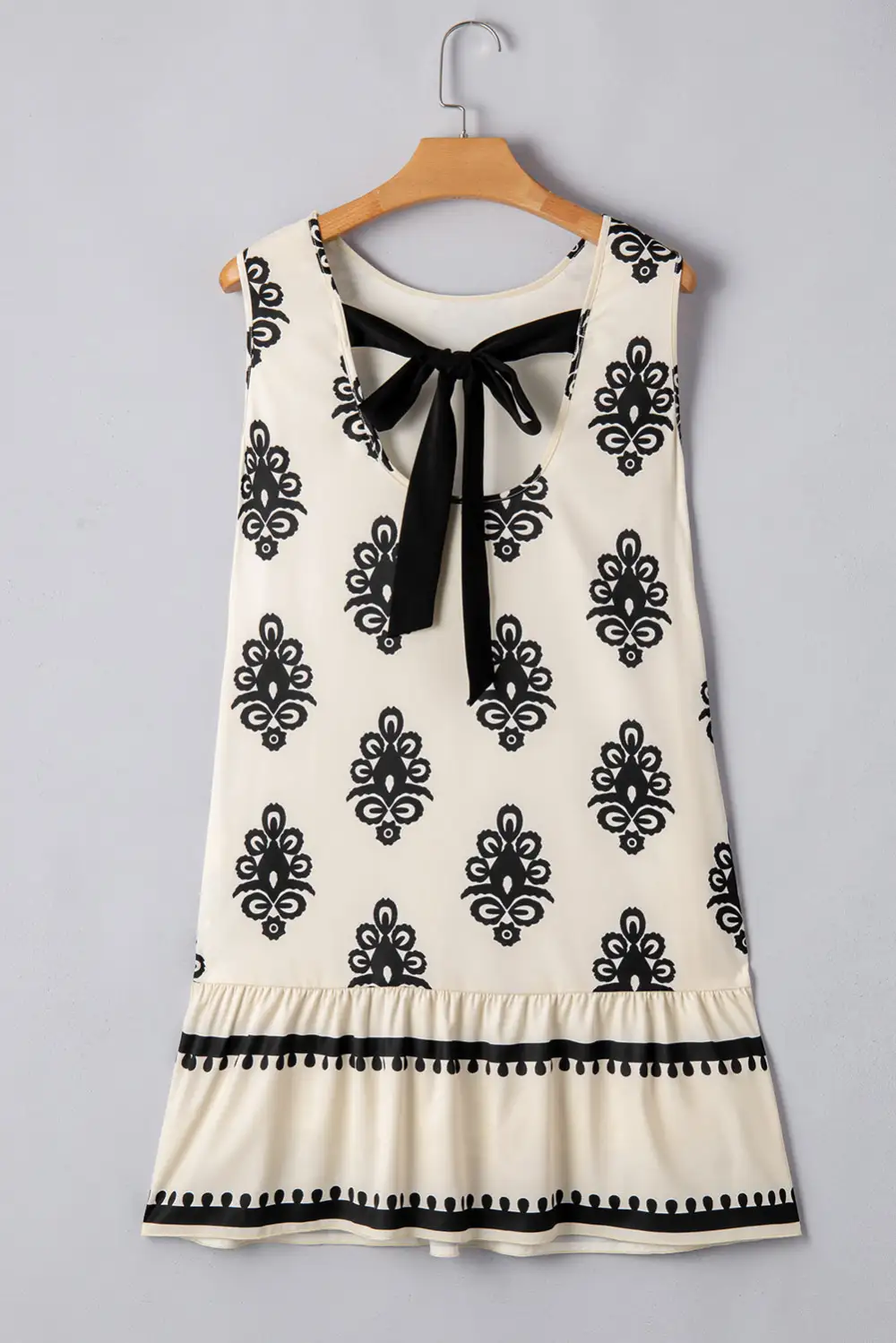 Tie Detail Cutout Detail Mini Dress