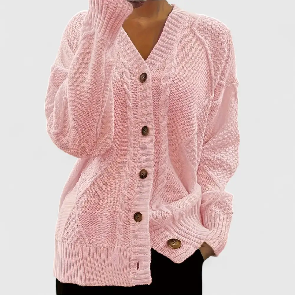 V-Neck Relaxed Cardigan