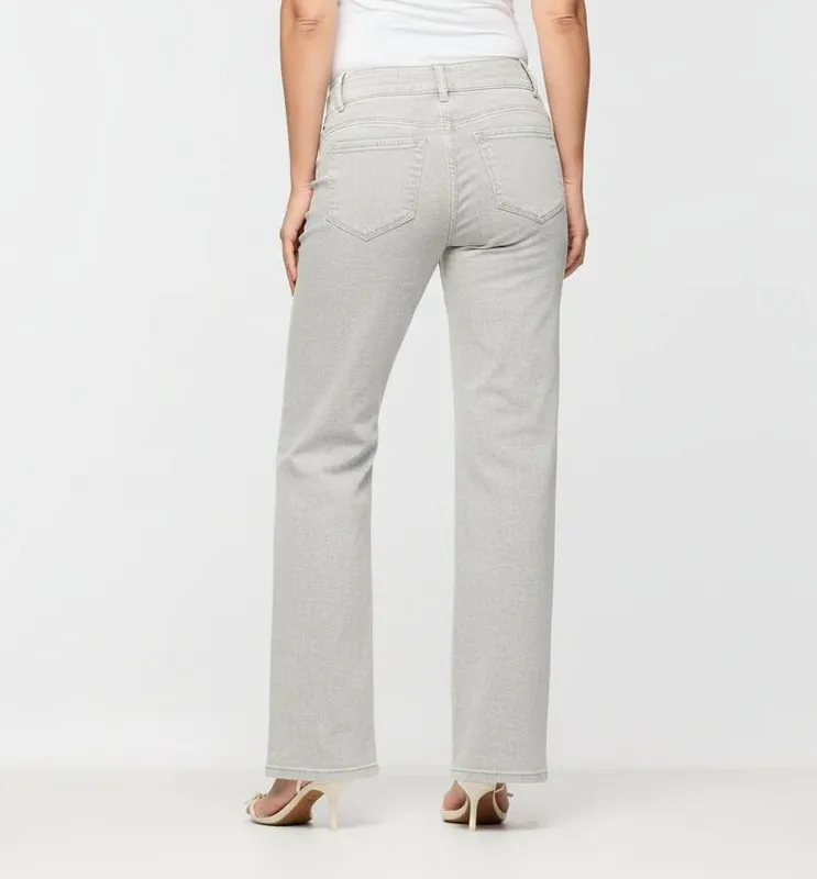 Light Grey Straight Leg Denim Jeans