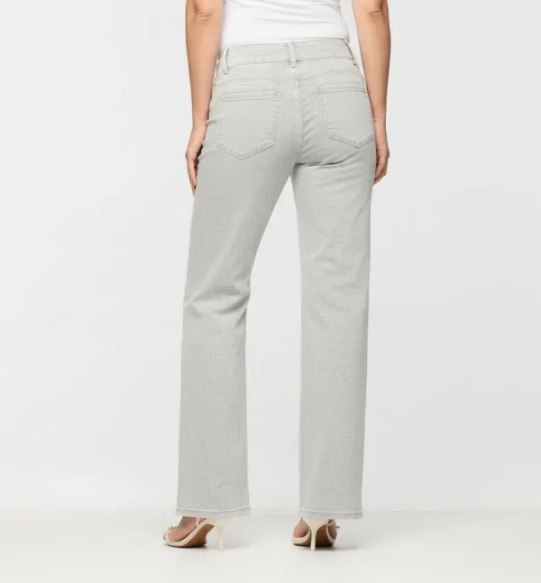 Light Grey Straight Leg Denim Jeans