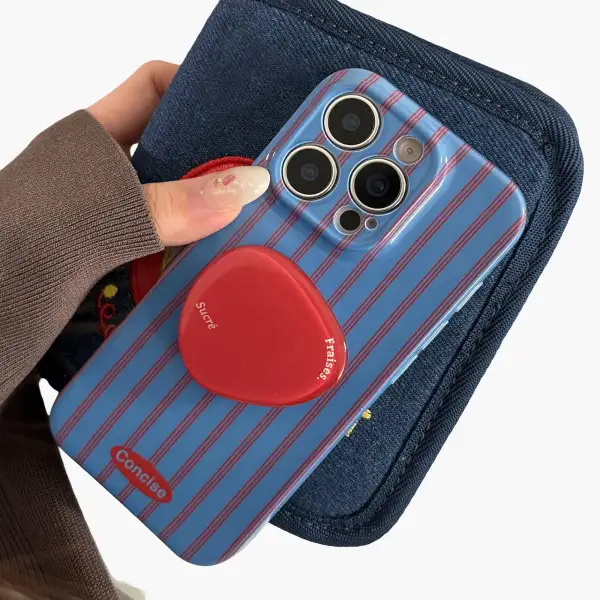 Graphic Glossy Raised Grip Phone Case