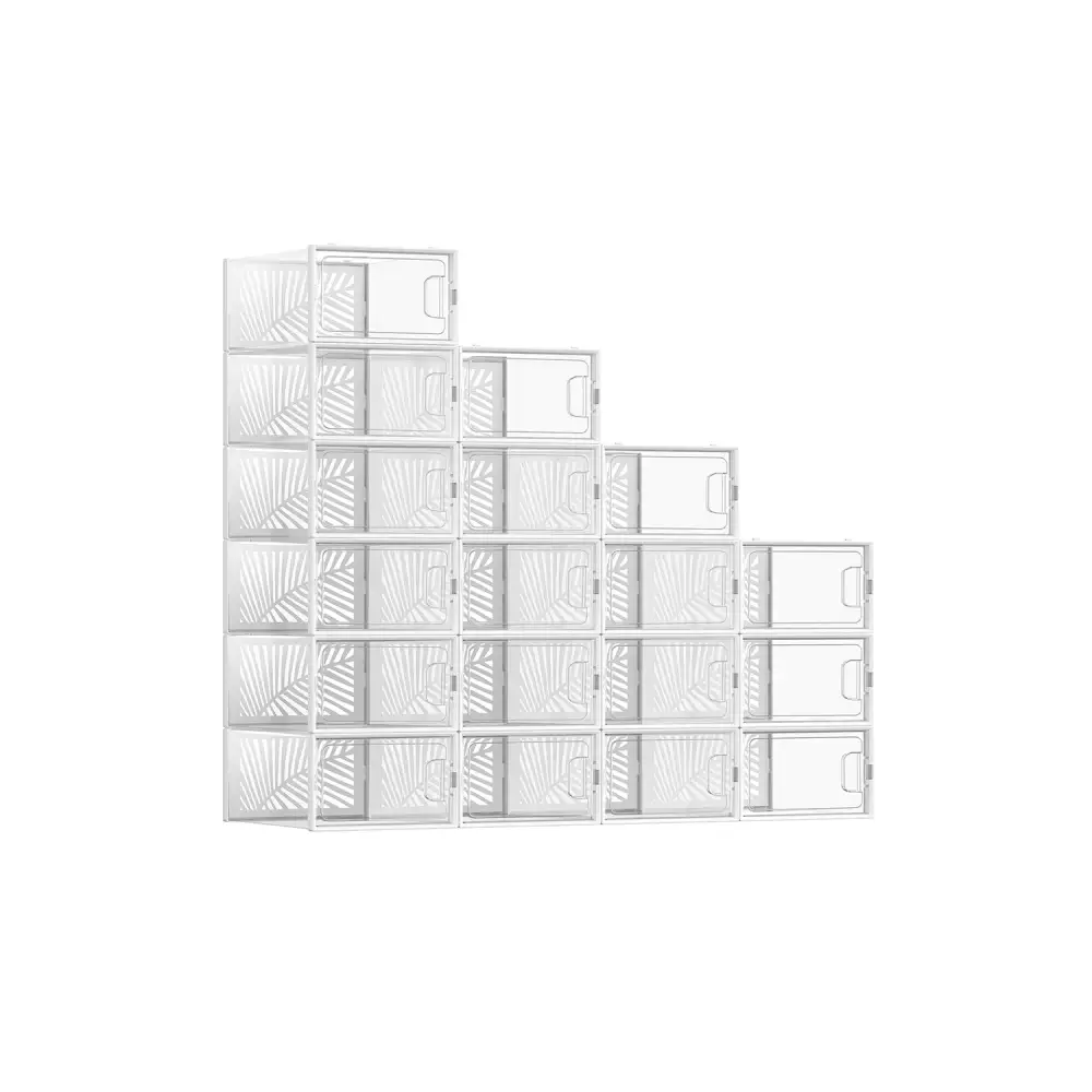 Stackable Dust Resistant Space Saving Shoe Storage Box