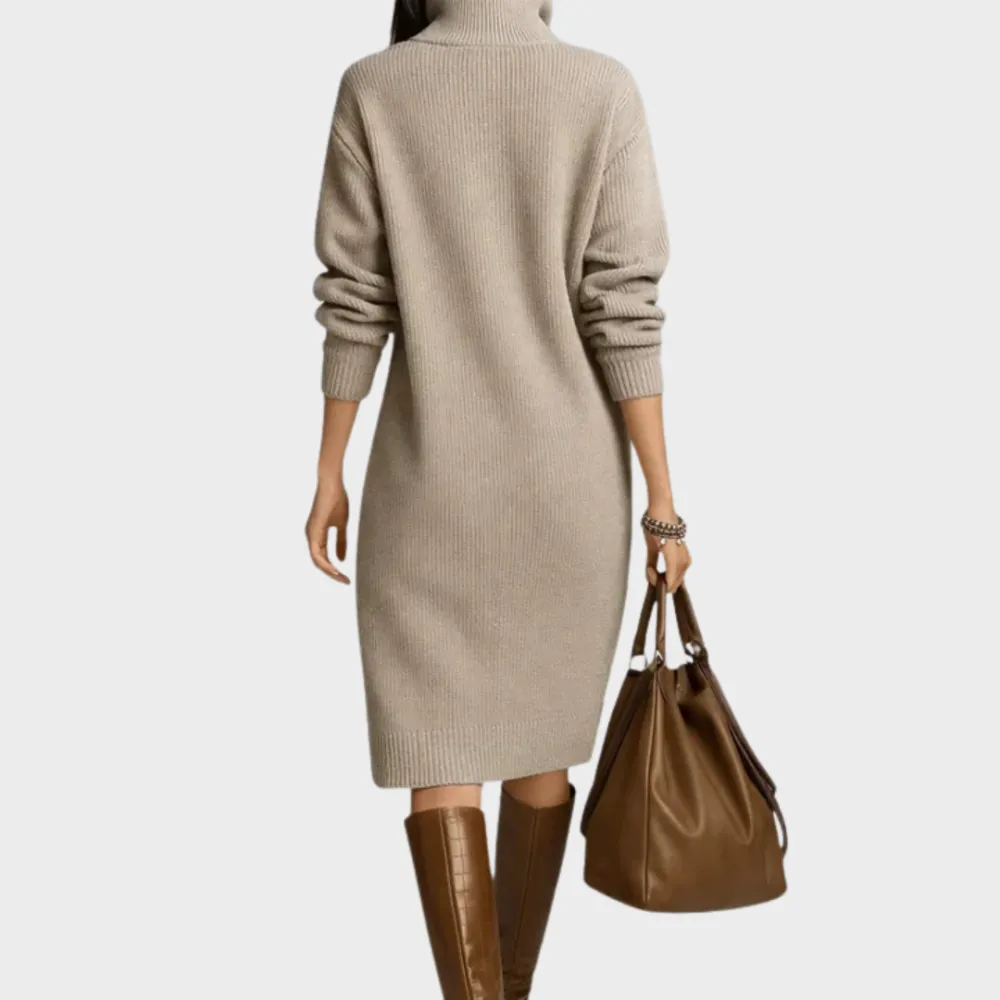 Knit Detail Relaxed Casual Dress