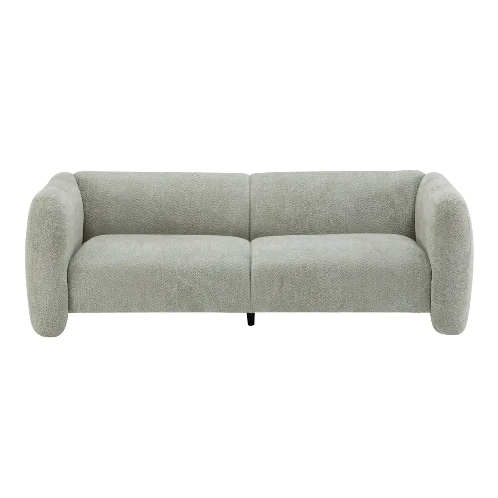 Clean-Line Curved Sofa