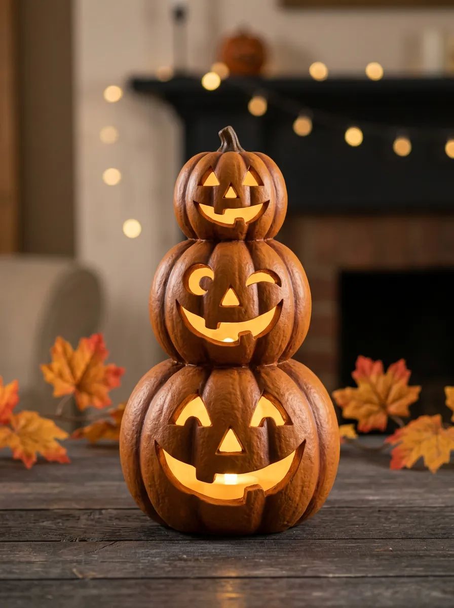 Festive Jack-O-Lantern Halloween Pumpkin Light