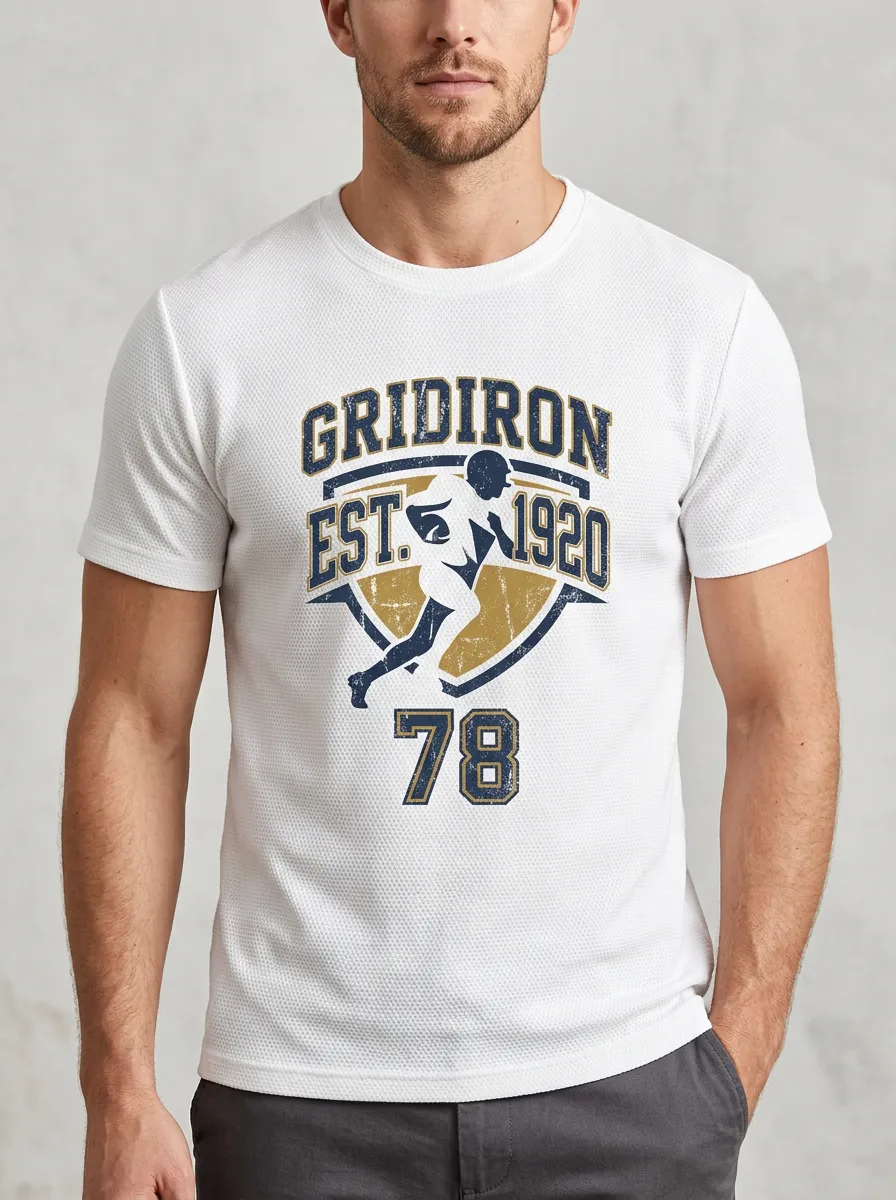 Men's American Football Gridiron Est 1920 78 Printed T-shirt