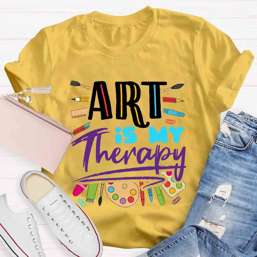 Art Is My Therapy Pastel Pencil T-Shirt
