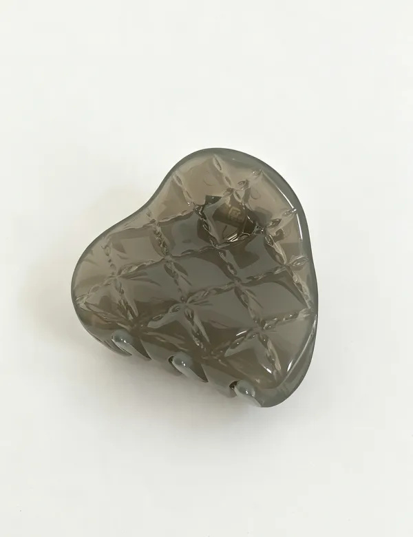 Quilted Grid Embossed Mini Hair Hair Claw Clip
