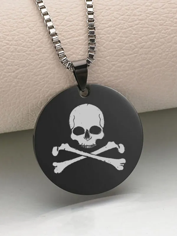 Skull Titanium Steel Fitness Necklace