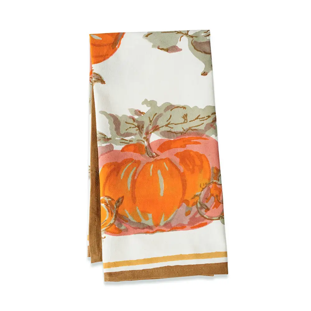 Pumpkin Print Tea Towel Set
