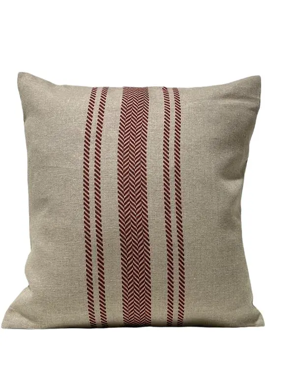 Striped Cotton Throw Pillow