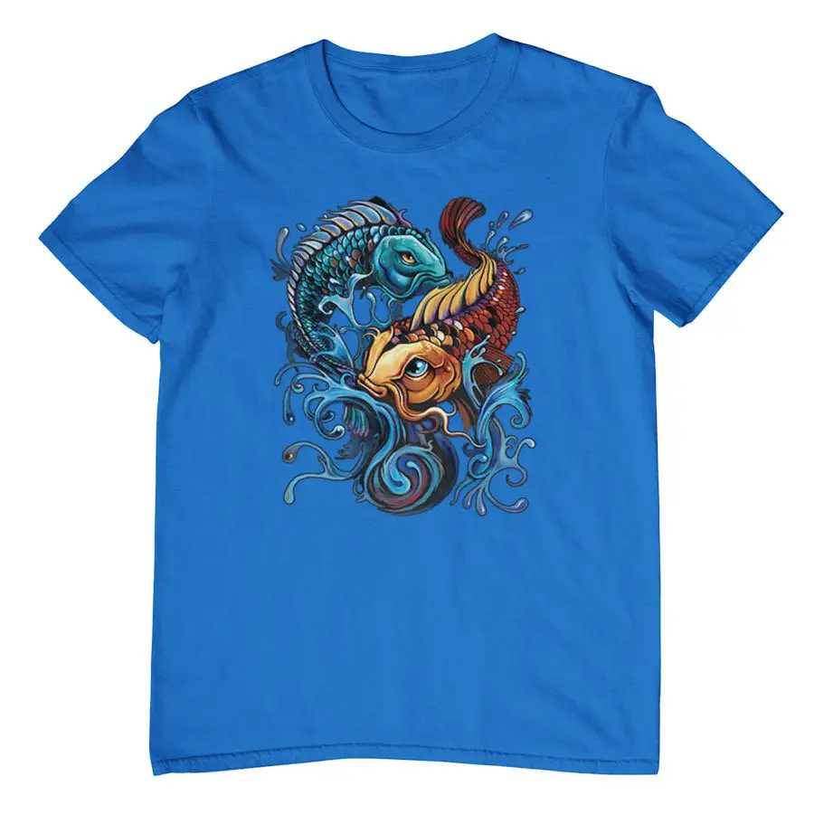 Koi Balance Graphic Cotton T-Shirt